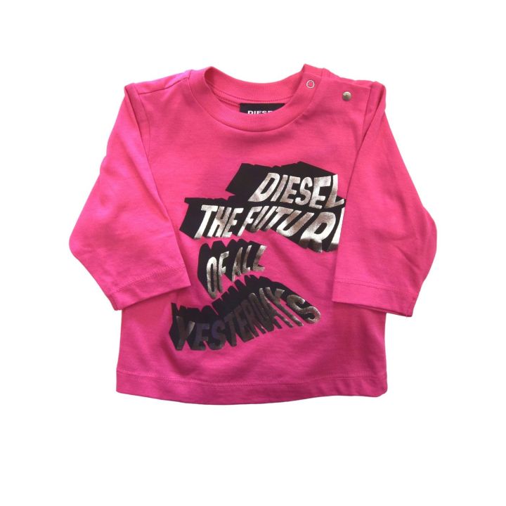T-shirt Diesel Bimba Fucsia