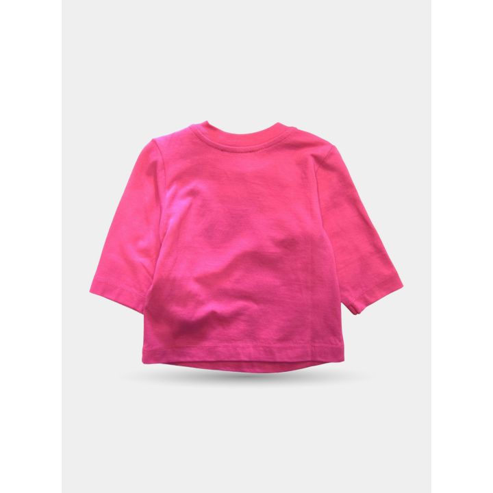 Retro della t-shirt Diesel fucsia a maniche lunghe