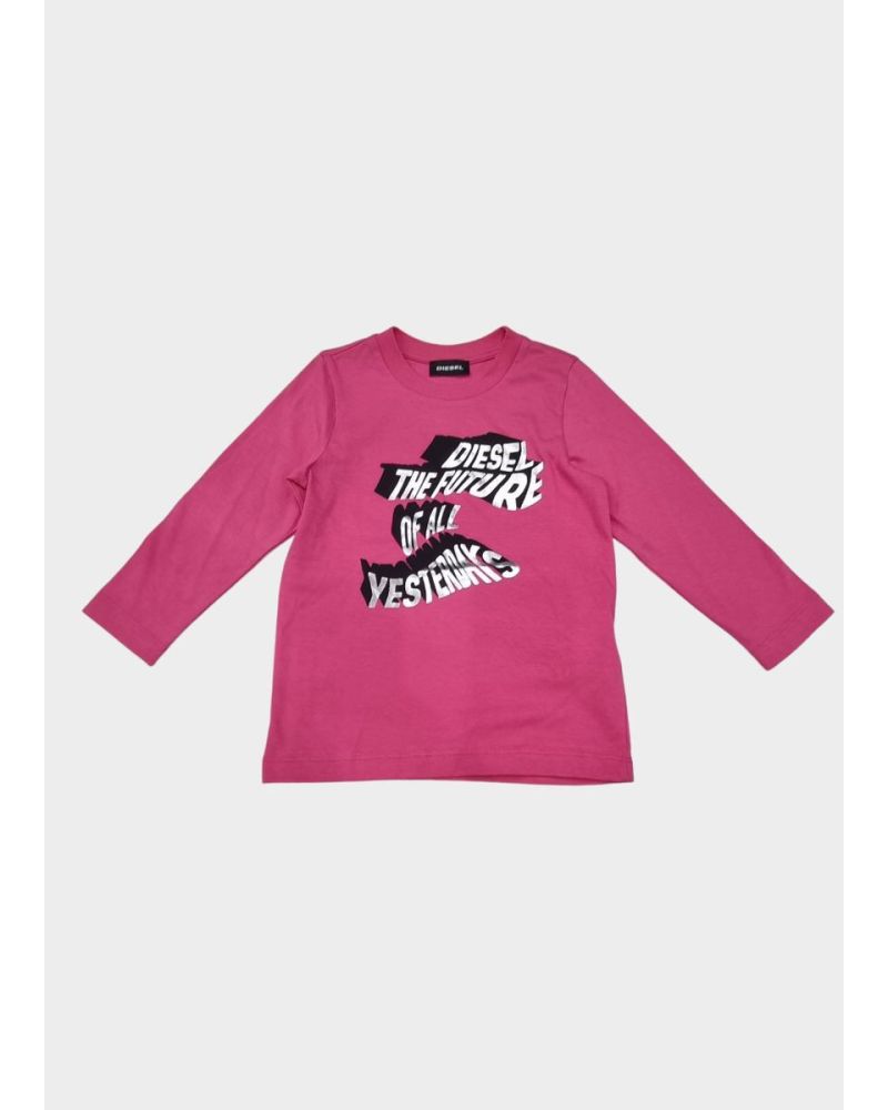 T-shirt Diesel Bimba Fucsia
