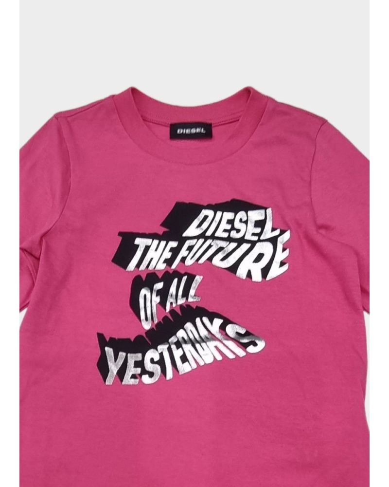 T-shirt Diesel Bimba Fucsia - Autunno/Inverno