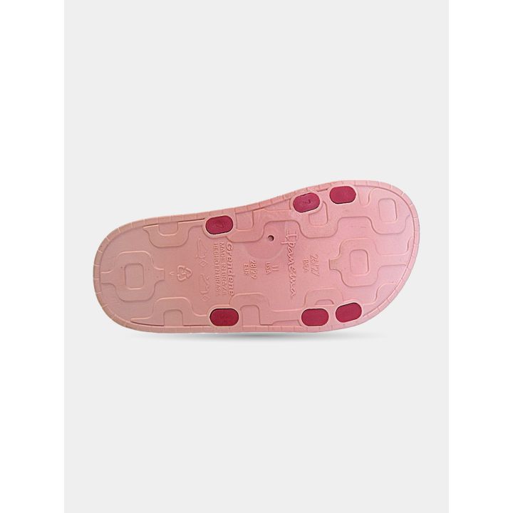 Suola rosa chiaro della ciabatta Ipanema con i tasselli