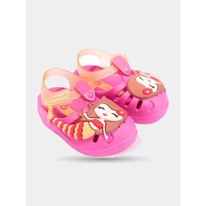 Paio di sandali Ipanema rosa a ragnetto con cinturino color pesca