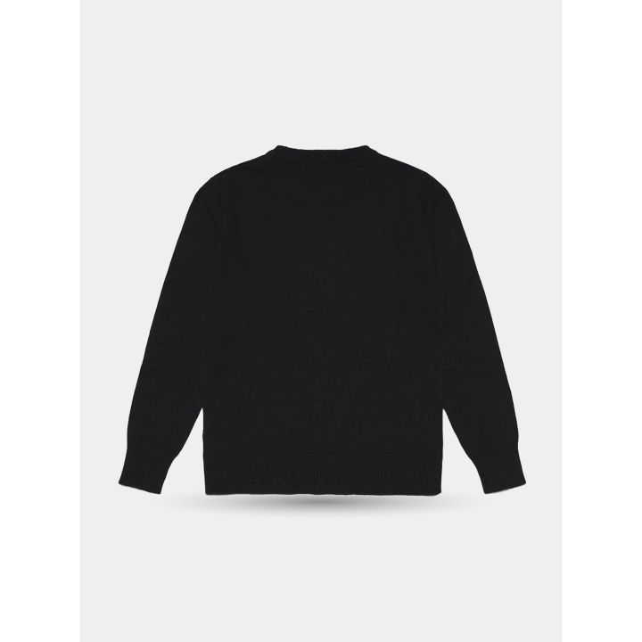 Retro del maglione Diesel nero tinta unita
