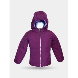 Giubbotto reversibile Ciesse Piumini da bambina, lato viola, vista frontale
