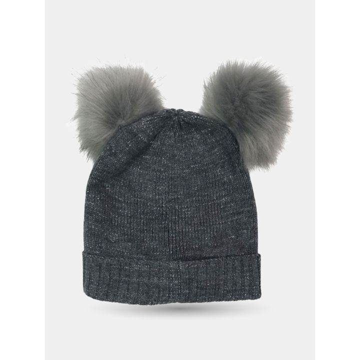 Cappello Liu Jo grigio con risvolto a coste visto dall'alto