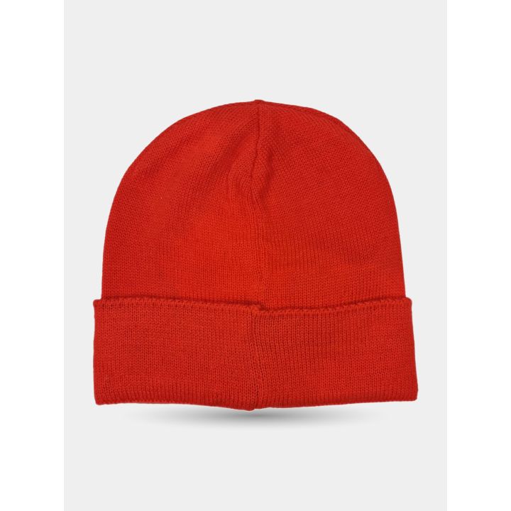 Retro del cappello Liu Jo arancione con il risvolto in maglia
