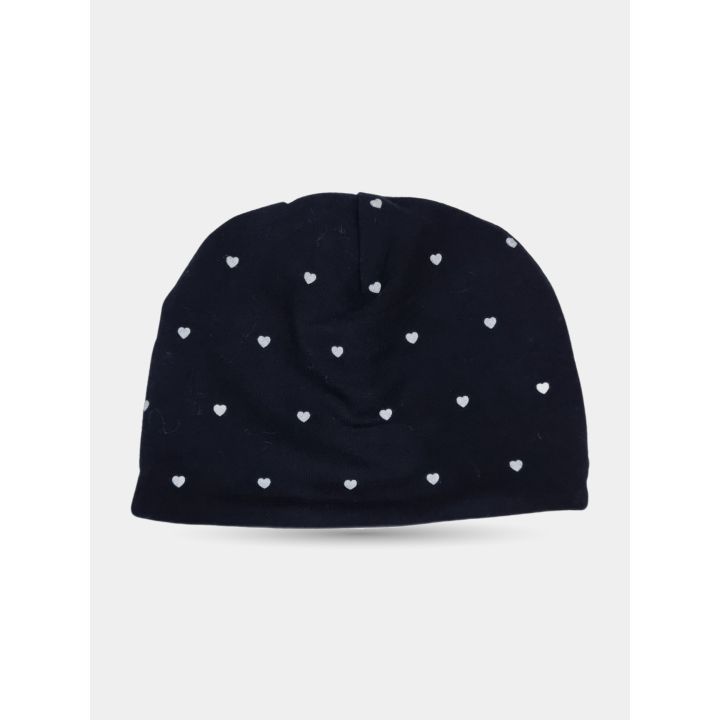 Retro del cappellino Liu Jo blu con cuoricini bianchi