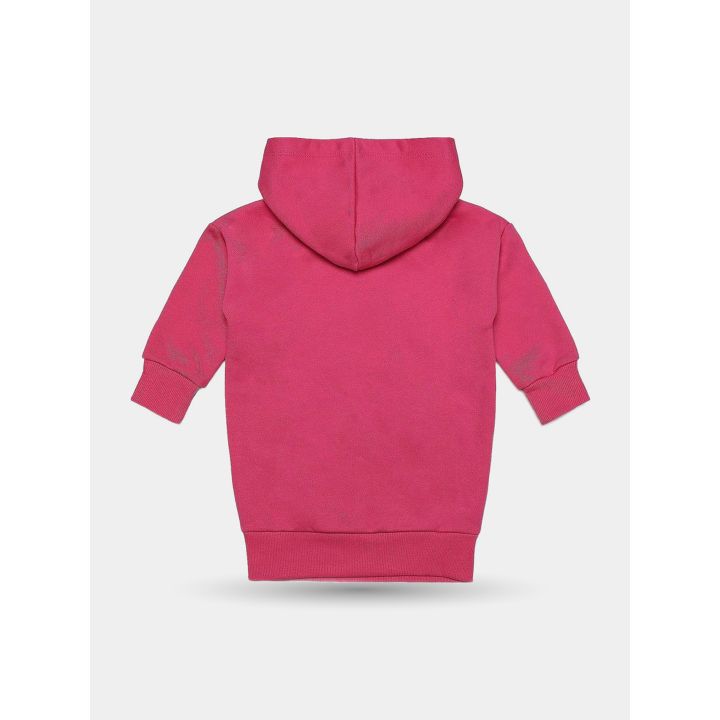 Retro dell'abito felpa Diesel fucsia con cappuccio