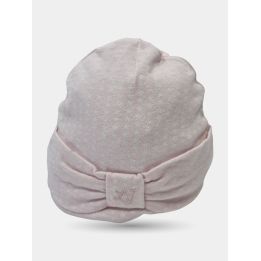 Cappellino Liu Jo rosa a stelline con fiocco sul davanti, di tre quarti