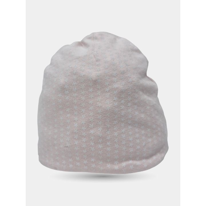 Cappellino rosa a stelline visto da dietro