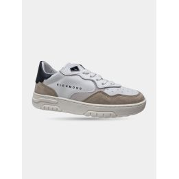 Sneakers John Richmond avorio con inserti color sabbia, vista laterale