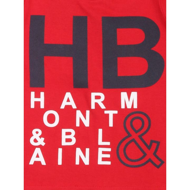 Dettaglio della stampa HB e della scritta Harmont & Blaine