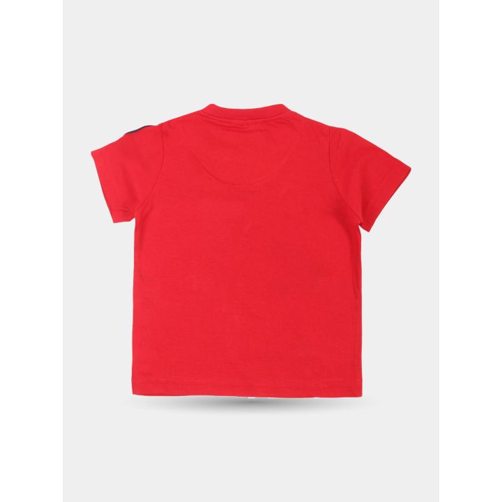 Retro della t-shirt rossa Harmont & Blaine da neonato