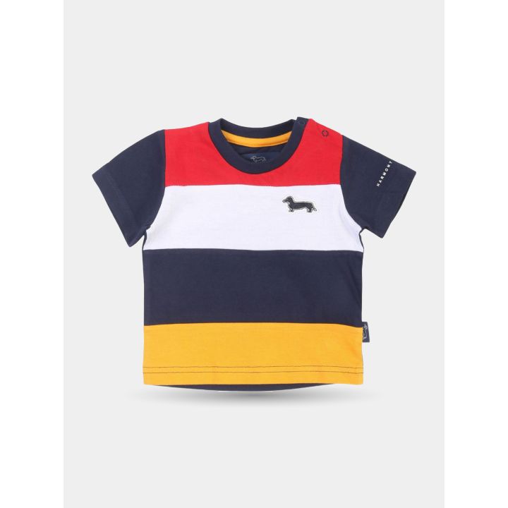 T-shirt Harmont & Blaine a righe multicolore da neonato, vista frontale