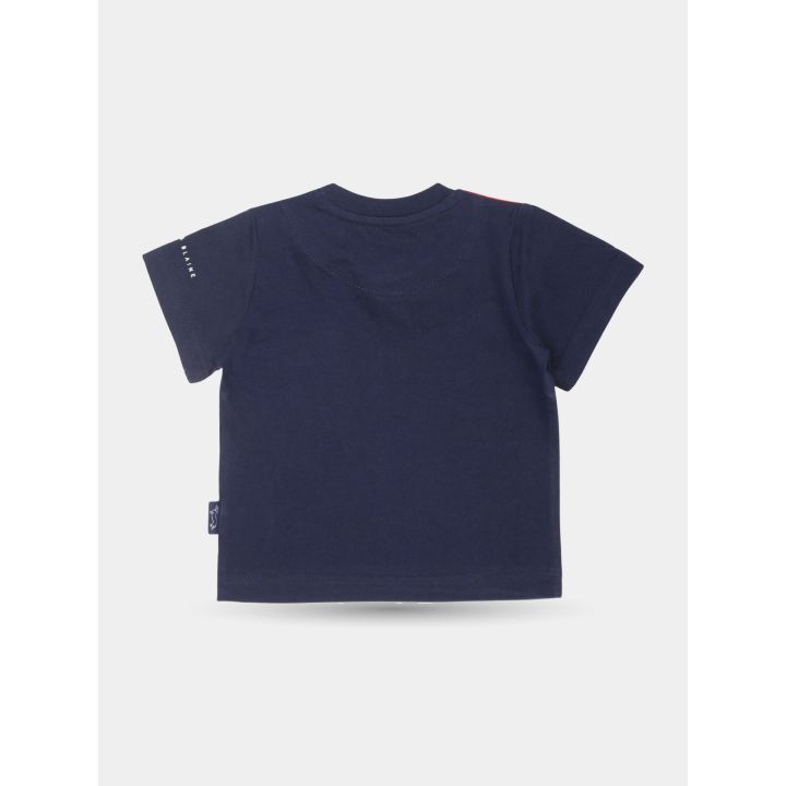 Retro blu della t-shirt a righe Harmont & Blaine