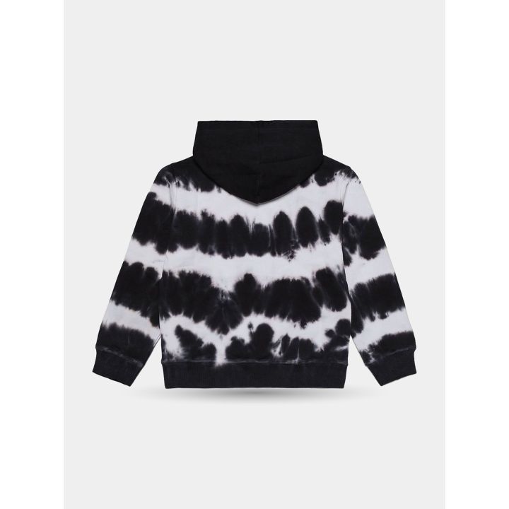 Retro della felpa Diesel tie-dye con cappuccio nero