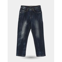 Jeans John Richmond blu scuro effetto vissuto, vista frontale