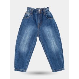 Jeans John Richmond blu con vita arricciata, vista frontale