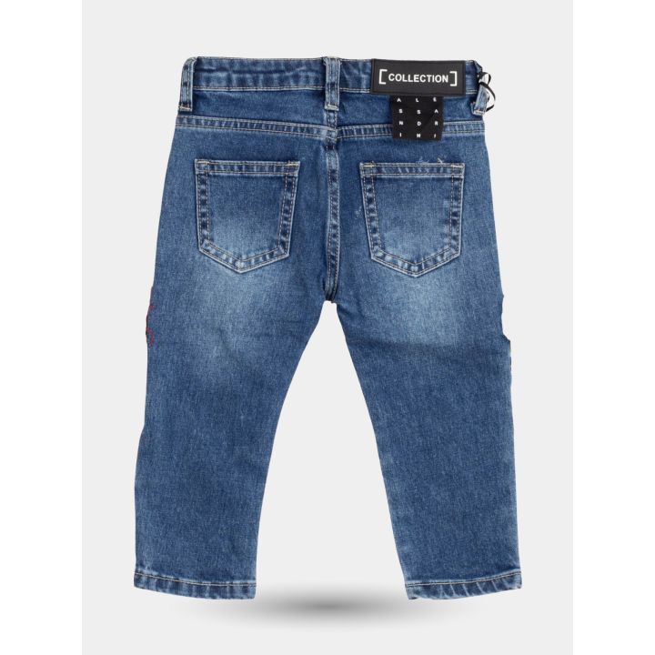Retro dei jeans Daniele Alessandrini con etichetta nera Collection