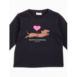 T-shirt Vicolo Bambine e ragazze Nero - Autunno/Inverno