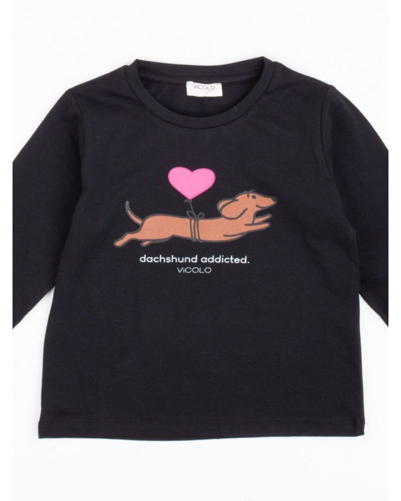 T-shirt Vicolo Bambine e ragazze Nero - Autunno/Inverno