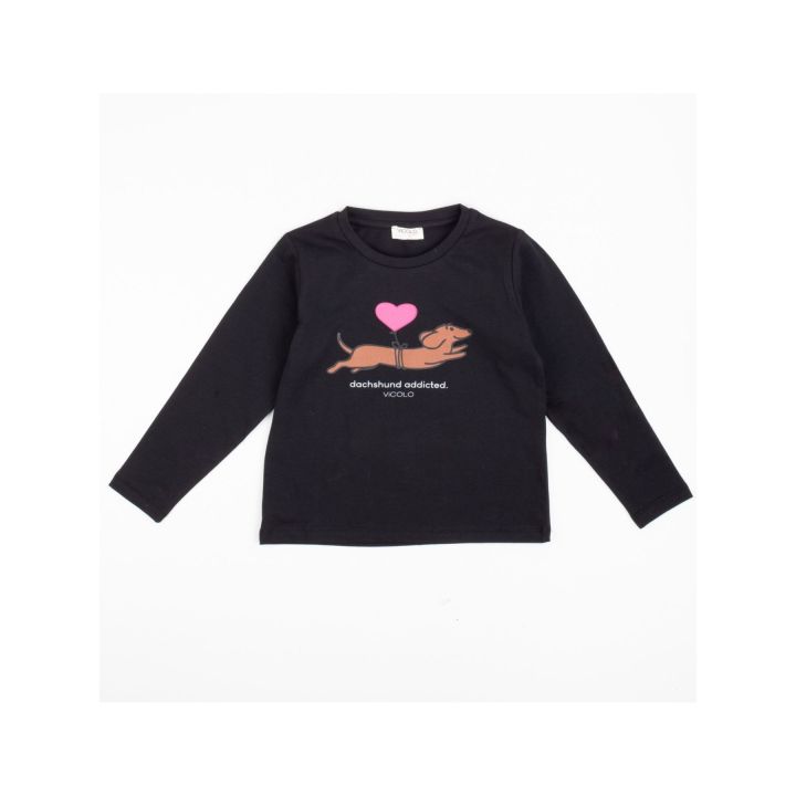 T-shirt Vicolo Bambine e ragazze Nero - Autunno/Inverno