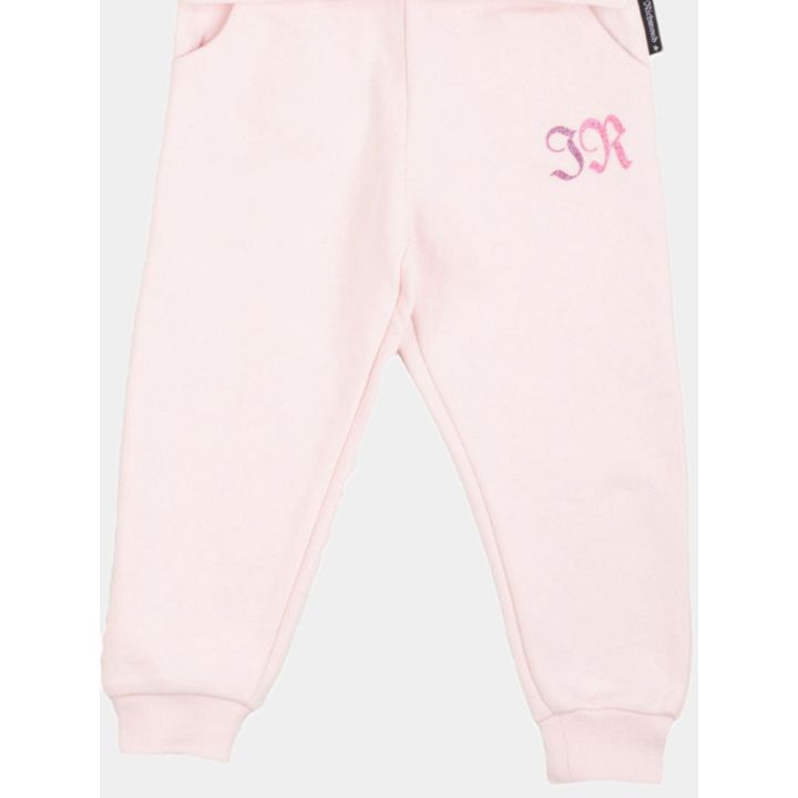 Pantalone rosa della tuta John Richmond con le iniziali JR sulla gamba