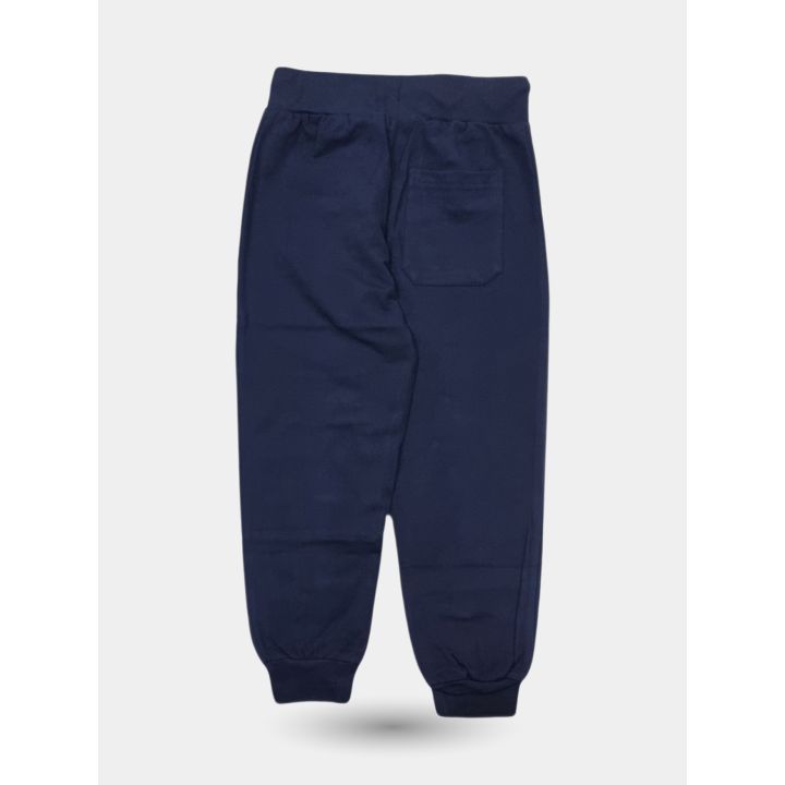 Retro del pantalone blu notte della tuta Kappa da bambino