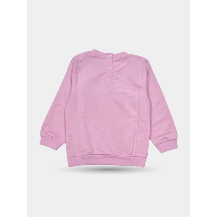Retro della felpa rosa Kappa con apertura a bottoncini