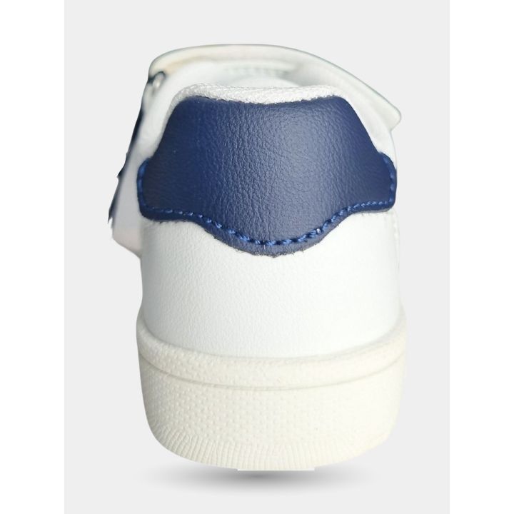 Tallone blu della sneaker Bikkembergs bianca