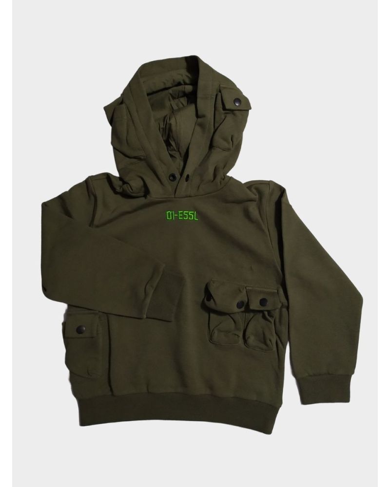 Felpa Diesel Bambini e ragazzi Verde