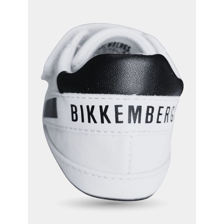 Tallone nero della sneaker Bikkembergs da neonato con scritta del marchio
