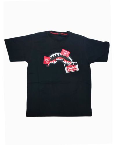 T-shirt Sprayground Bambini e ragazzi Nero SPY-1035BLK-LABEL-SHARK-CREW