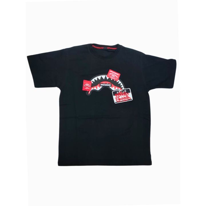 T-shirt Sprayground Bambini e ragazzi Nero SPY-1035BLK-LABEL-SHARK-CREW