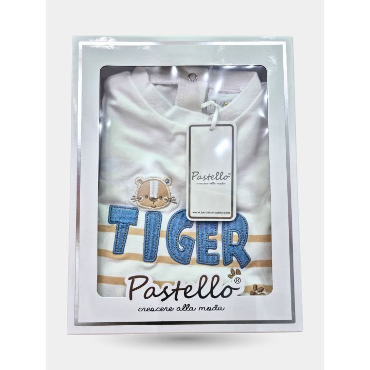 Completo Tiger blu oceano piegato nella scatola Pastello con finestra
