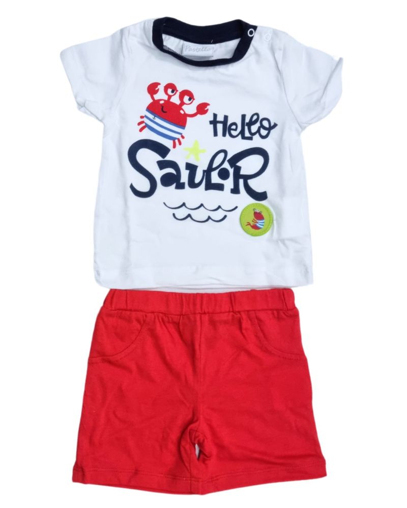 Completo Pastello Bimbo Rosso