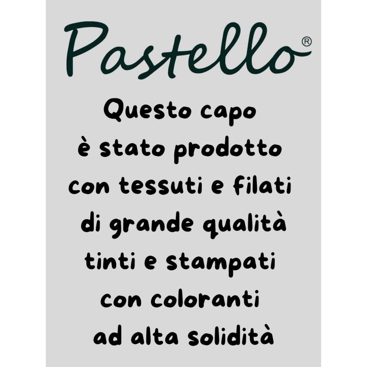 Cartellino Pastello sul completo giallo: filati di grande qualità