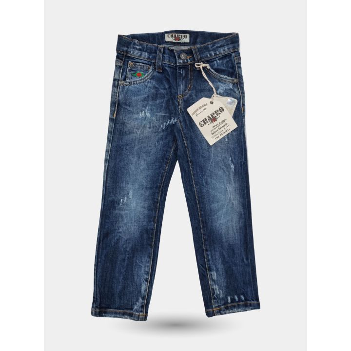 Jeans El Charro blu effetto usurato con il cartellino del marchio