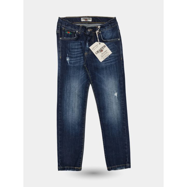 Jeans El Charro blu scuro con il cartellino del marchio