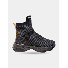Sneaker a calzino Diesel nera vista dal lato interno