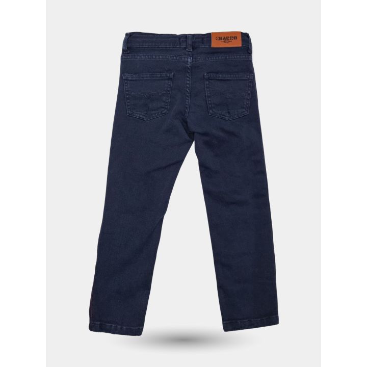 Retro dei jeans El Charro blu navy con patch Charro in vita
