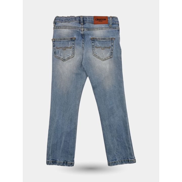 Retro dei jeans El Charro blu chiaro con tasche impunturate