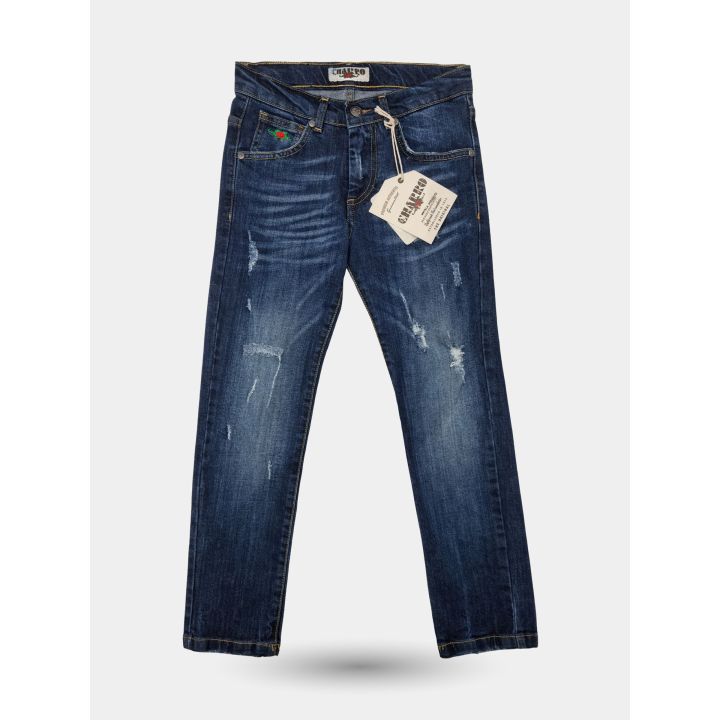 Jeans El Charro blu medio strappati con il cartellino appeso