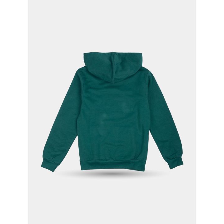 Retro della felpa Kappa verde con cappuccio