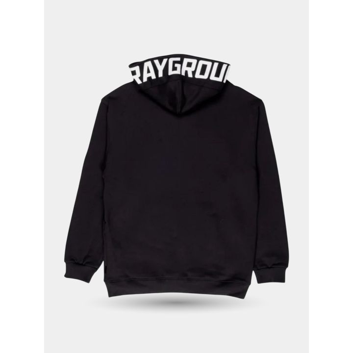 Retro della felpa Sprayground nera con cappuccio logato