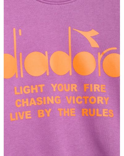 Felpa Diadora Bambine e ragazze Lilla