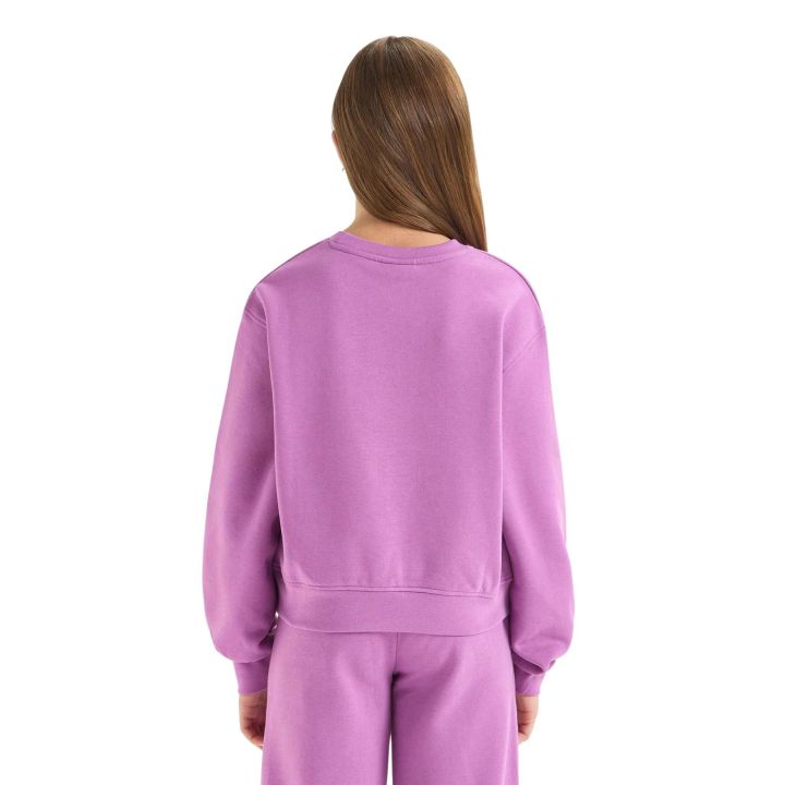 Felpa Diadora Bambine e ragazze Lilla - Autunno/Inverno