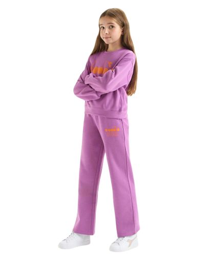 Felpa Diadora Bambine e ragazze Lilla - Autunno/Inverno