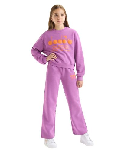 Felpa Diadora Bambine e ragazze Lilla - Autunno/Inverno