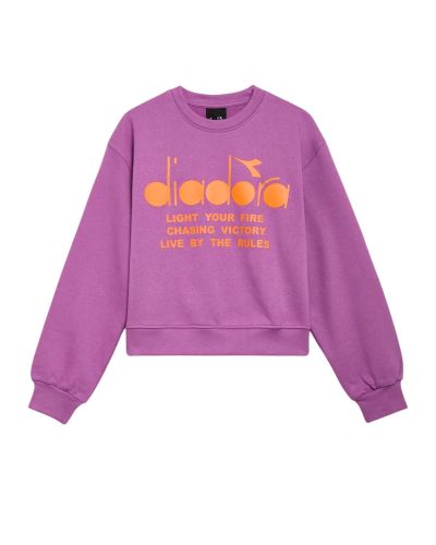 Felpa Diadora Bambine e ragazze Lilla - Autunno/Inverno